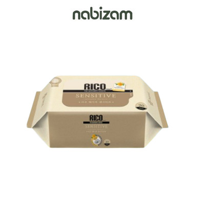 Combo 4 Khăn Giấy Ướt RICO BABY Sensitive Hàn Quốc Cao Cấp Lành Tính, Sạch Khuẩn, An Toàn Cho Bé Gói 20 Tờ Nắp Dán