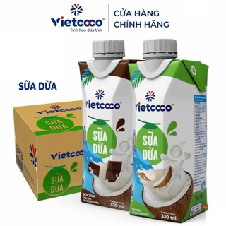 Sữa Dừa Vietcoco hữu cơ nhiều dưỡng chất, thơm ngon bổ dưỡng - Hộp 330ml