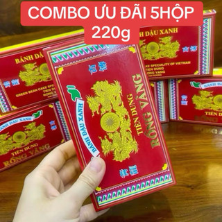  COMBO ƯU ĐÃI 5HỘP 220gx5 Bánh đậu xanh Tiên Dung 220g x5  date mới  