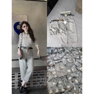  Quần Jeans Nữ Ống Rộng Lưng Cao Dáng Baggy màu Xám Bụi Quần Bò Nữ Ống Rộng Baggy Basic Jeans Denim Mềm Cực Xinh 