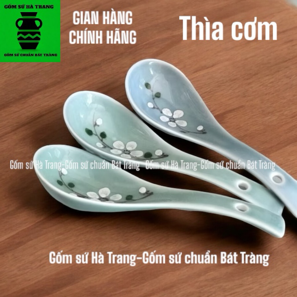 Thìa sứ Bát Tràng vẽ tay