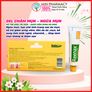  Kem Reenax Ngừa mụn liền sẹo  tuýp 5g  - Bổ sung tinh chất nghệ và Vitamin E - Minpharmacy 
