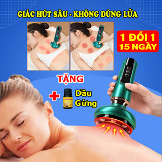 Máy cạo gió giác hơi Dahano, máy giác hơi cầm tay không dây sạc điện thông minh 12 cấp độ hút chân không không dùng lửa