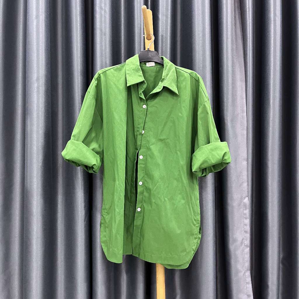 [GÓC PASS ĐỒ] Áo Sơ Mi Nosbyn Oversize Cổ Điển Dáng Rộng Tay Dài