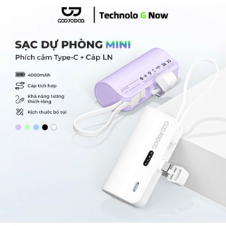 {MẪU MỚI 2025} Sạc dự phòng mini 4000mAh (CÂN NHẮC DUNG LƯỢNG ÍT) Chính Hãng GOOJODOQ