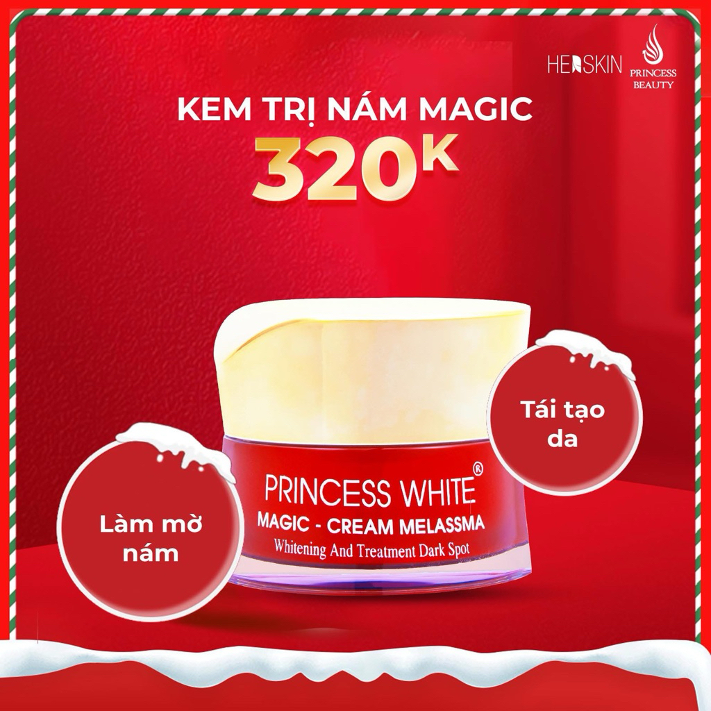 ( HÀNG  MỚI CHÍNH HÃNG ) KEM NÁM PRINCESS WHITE