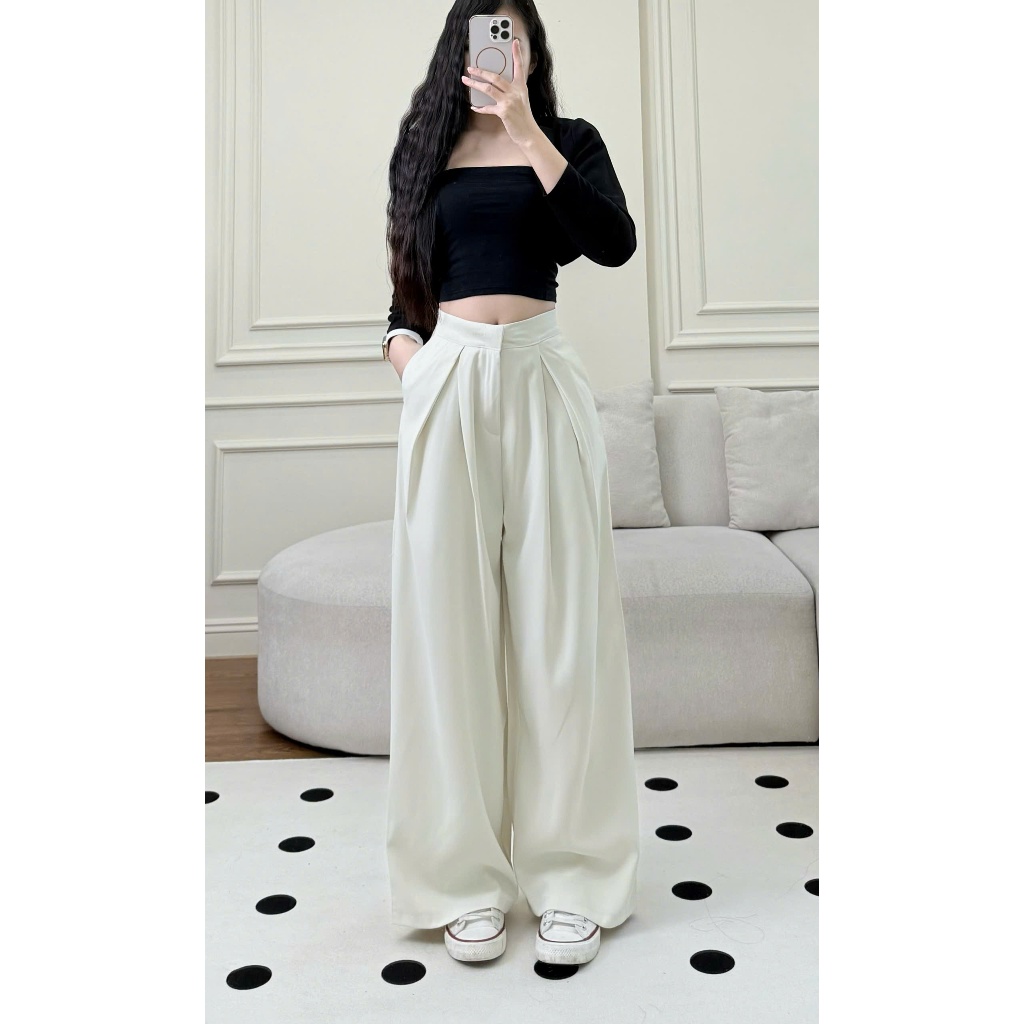 Quần tây ống rộng Hari dáng suông ly giữa chất cao cấp 382 | BigBuy360 - bigbuy360.vn