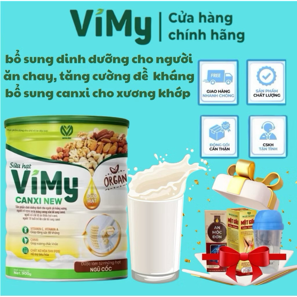 Sữa hạt Vimy Canxi New Bổ xung canxi ngừa thoái hóa, chống loãng xương Phục hồi và tái tạo sụn khớp