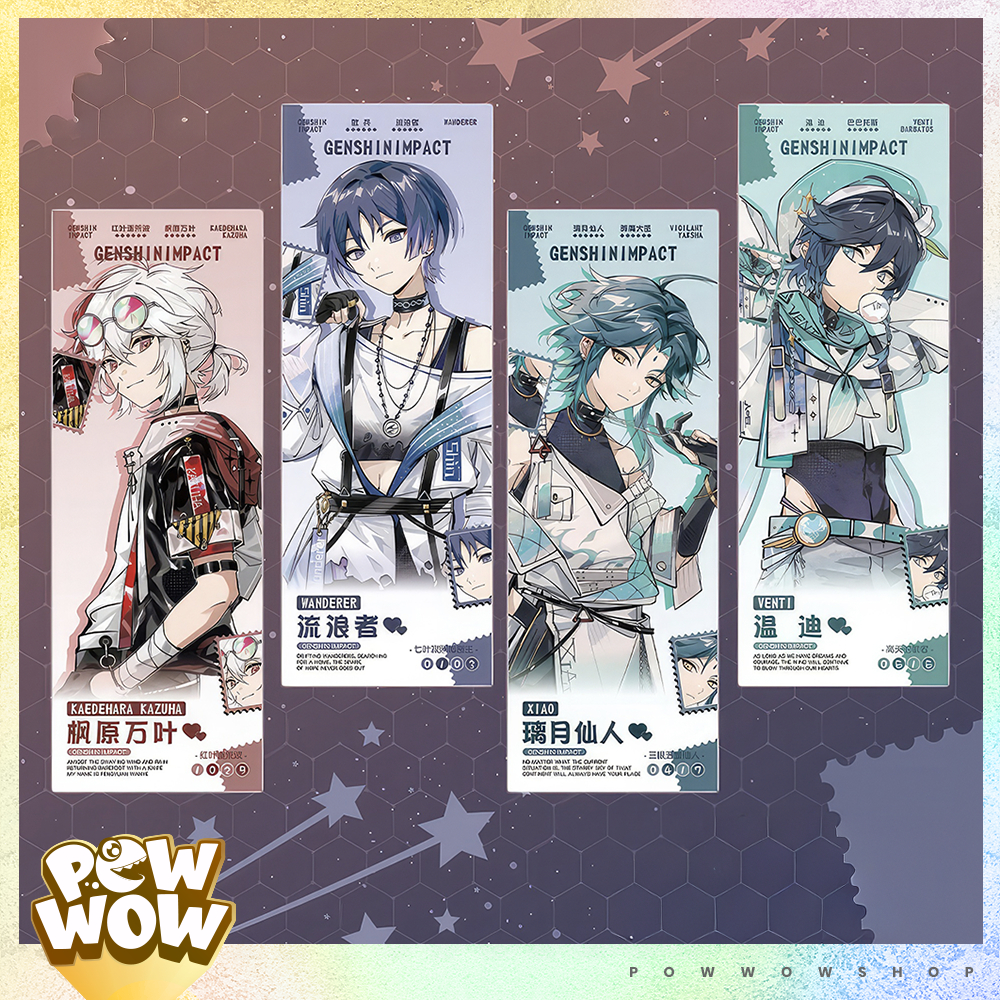 Thẻ Sưu Tầm Phản Quang Laser Ticket 7x19.5cm Phong Cách Nhân Vật Game Genshin Impact – Kazuha / Wand