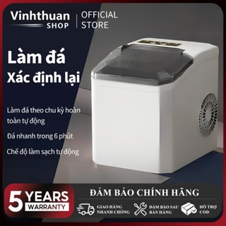 Máy làm đá mini công suất lớn hoàntoàn tự động 15kg đá Tạo Đá Siêu Tốc Trong 6-8 Phút BH 5 năm
