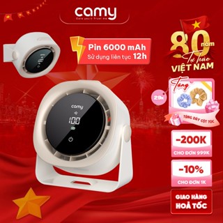 Quạt tích điện mini để bàn Camy Eco Vento, quạt treo tường 6000mAh sử dụng tới 12h cầm tay cảm ứng