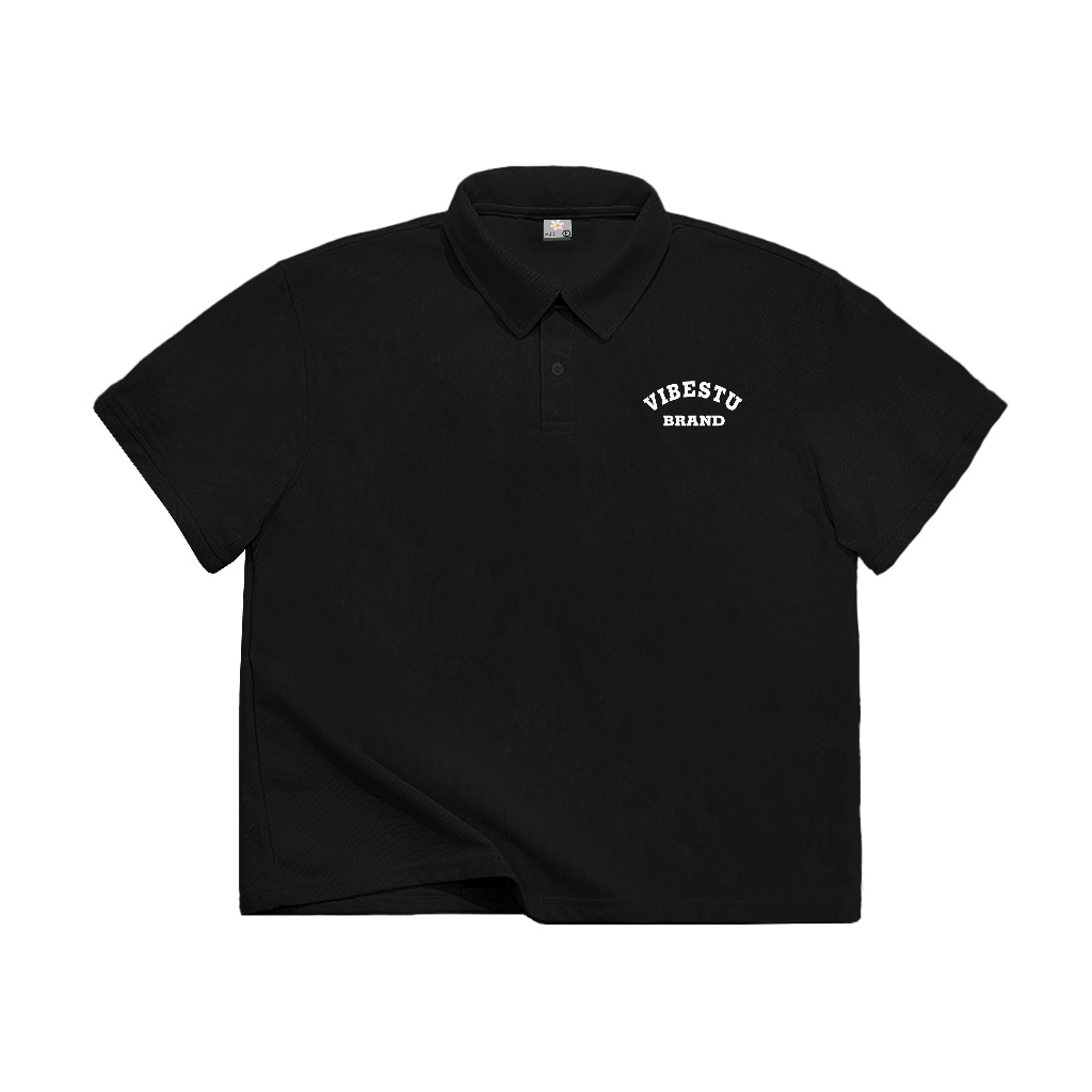 Áo Polo Local Brand VIBESTU " Logo Vibestu ", Áo Polo Boxy Form Rộng Unisex 250Gsm Cotton | BigBuy360 - bigbuy360.vn