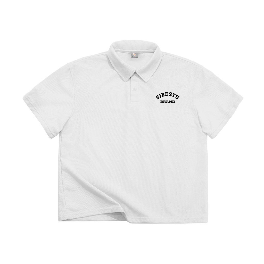 Áo Polo Local Brand VIBESTU " Logo Vibestu ", Áo Polo Boxy Form Rộng Unisex 250Gsm Cotton | BigBuy360 - bigbuy360.vn