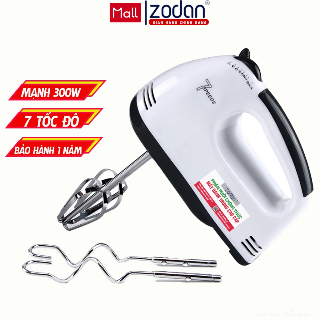 [BH 1 NĂM] Máy Đánh Trứng Cầm Tay ZODAN 4 Que Đa Năng 7 TỐC ĐỘ 300W BẢO HÀNH 12 THÁNG CHÍNH HÃNG