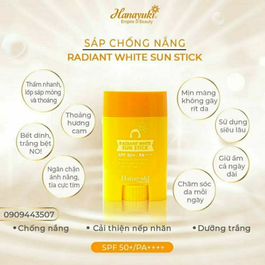 [CHÍNH HÃNG 100%] SÁP CHỐNG NẮNG HANAYUKI