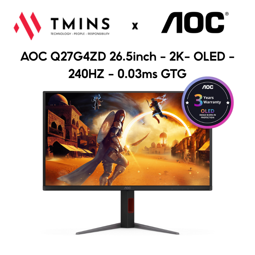 Màn hình OLED AOC Q27G4ZD 26.5inch - 2K- OLED - 240HZ - 0.03ms GTG - Hàng chính hãng