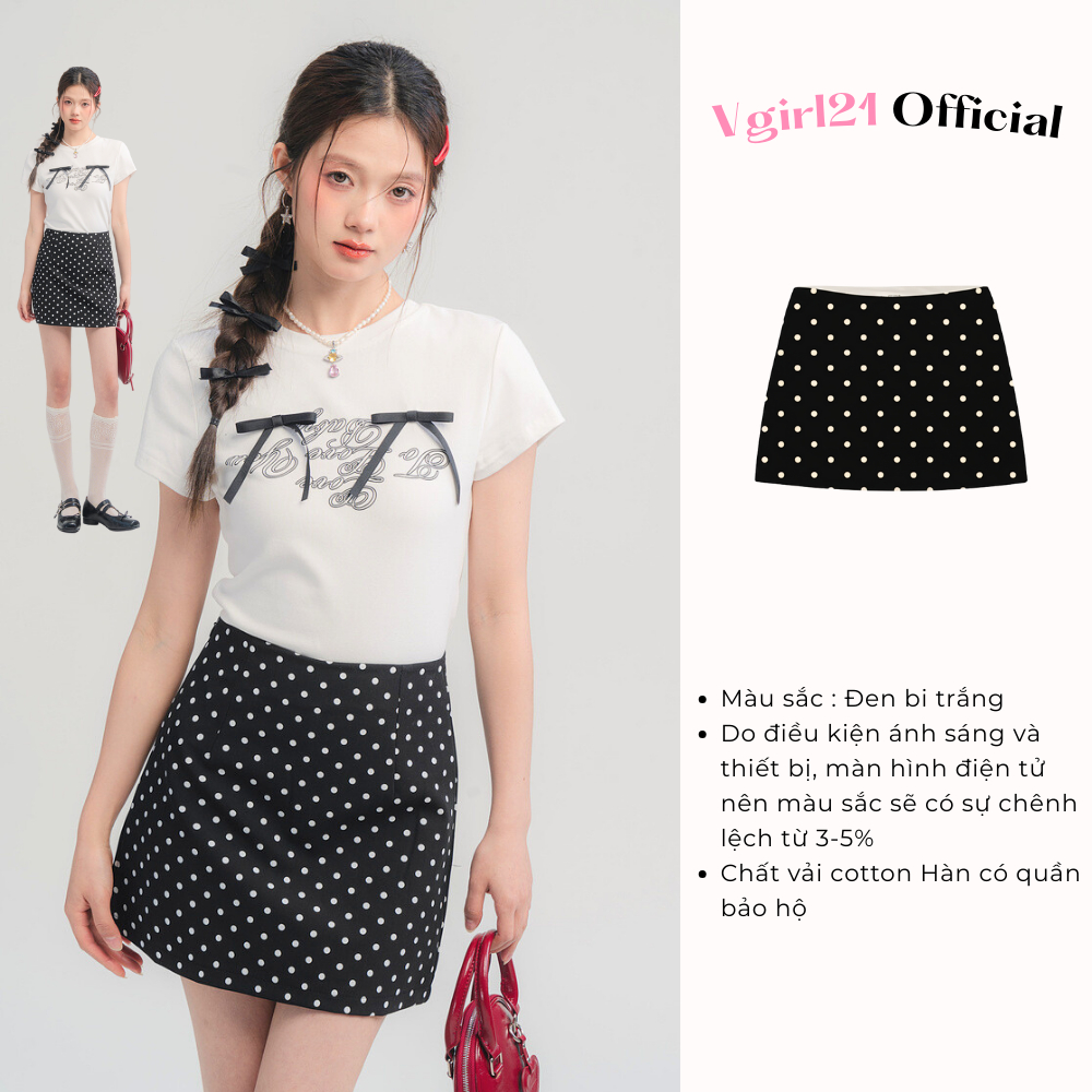 [DEAL MỞ BÁN] - Dottie Skirt - Chân Váy Chấm Bi / Trơn Chữ A Nữ - Kèm Quần Bảo Hộ - Dễ Phối Đồ - Phù Hợp Mùa Hè Mùa Thu | BigBuy360 - bigbuy360.vn