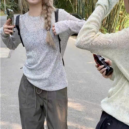 Áo Thun Thu Đông Cổ Tròn Chất Len Dệt Dài Tay Miho House | BigBuy360 - bigbuy360.vn