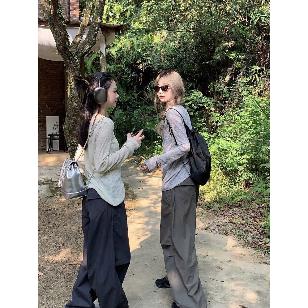 Áo Thun Thu Đông Cổ Tròn Chất Len Dệt Dài Tay Miho House | BigBuy360 - bigbuy360.vn