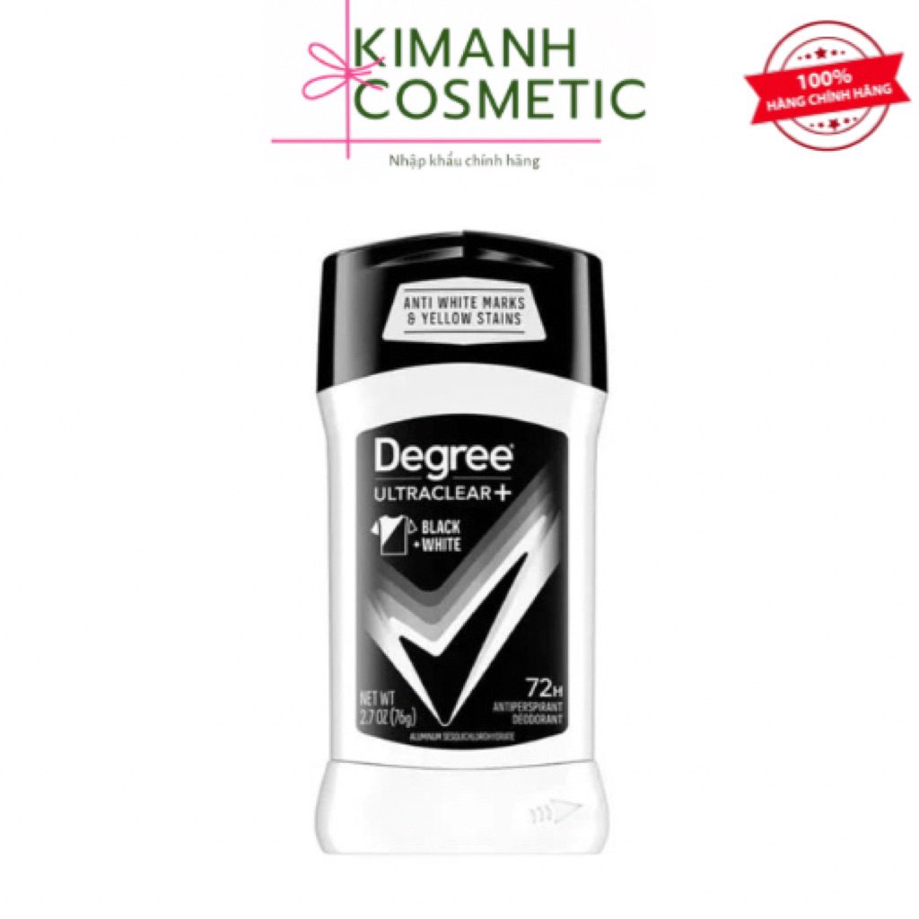 [KIMANH Cosmetics] Lăn Khử Mùi Degree Men UltraClear Antiperspirant Deodorant Stick Black + White 76