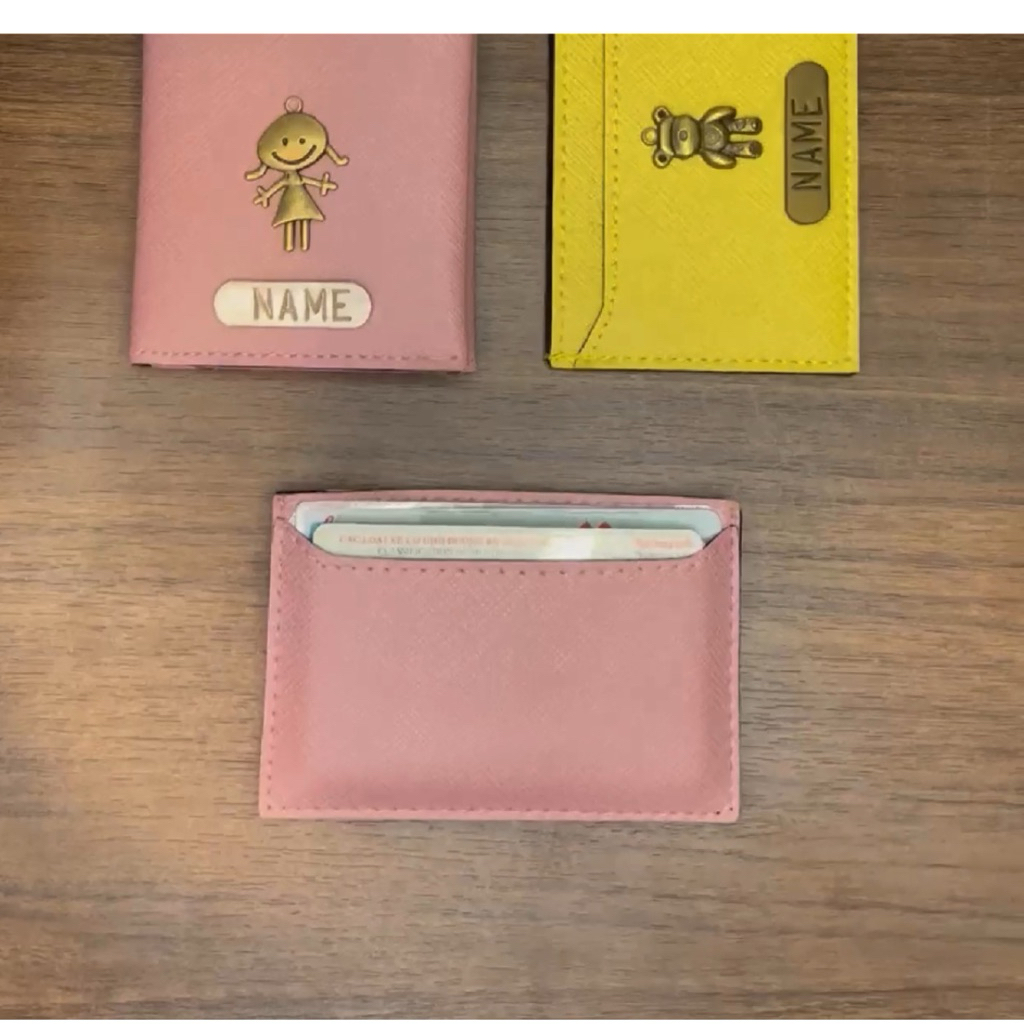 ví đựng thẻ ví thẻ mini nam nữ ví đựng ATM ví card cao cấp ví khắc tên tặng charm