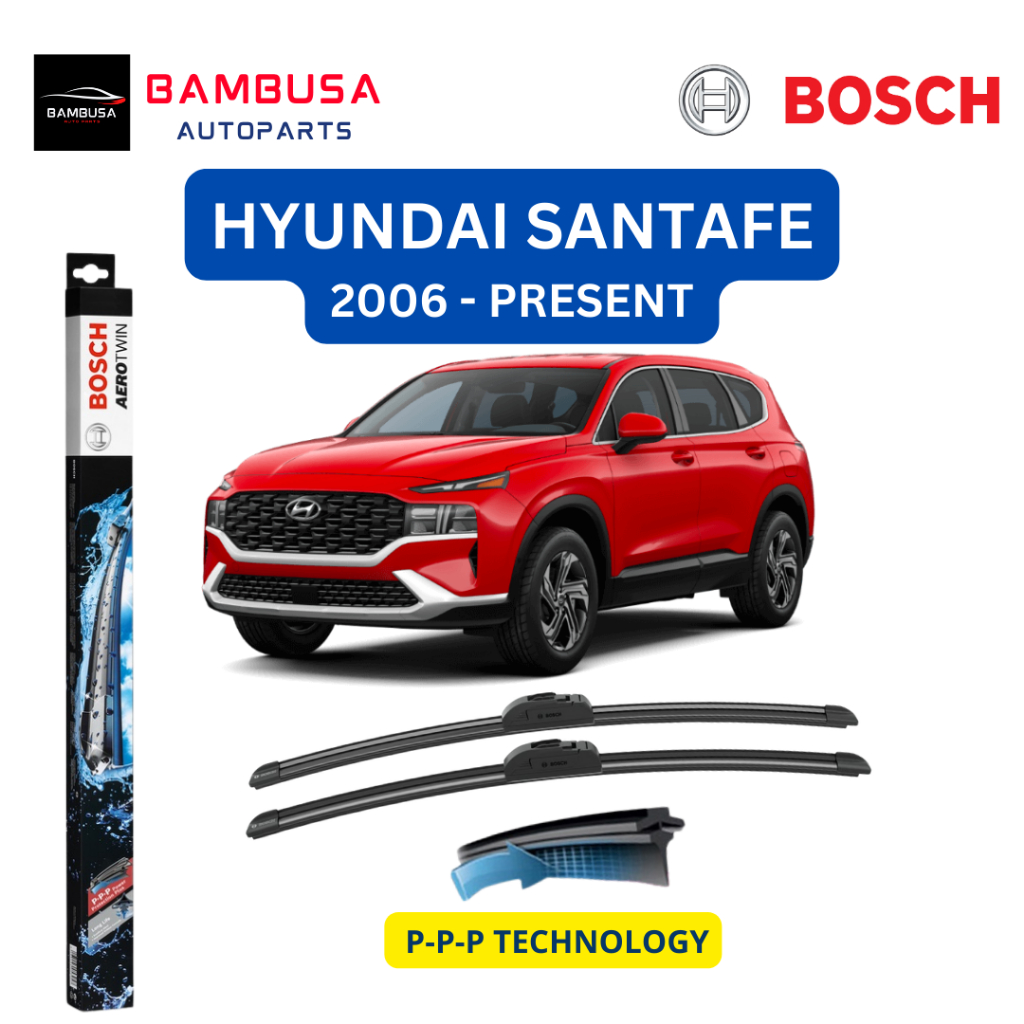 Bộ gạt mưa HYUNDAI SANTAFE- Bosch chính hãng đời xe 2006 - đến nay