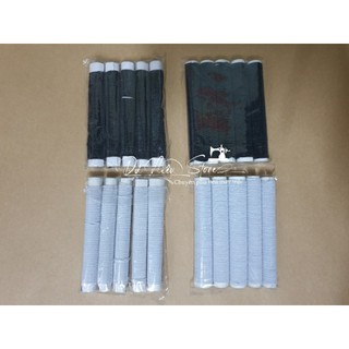 Set 50 ống chỉ thun/ thun nhún trắng đen loại thường & tốt