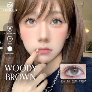  Kính Áp Tròng Lens Mắt Lenslens Nâu Gỗ Hạt Dẻ Woody Brown 14.5mm 