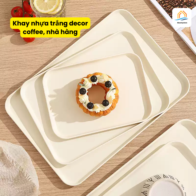 Khay Đựng Nước Khay Trà Nhựa Phòng Khách Cà Phê Bàn Cốc Hình Chữ Nhật Trái Cây Đĩa Ăn Tối