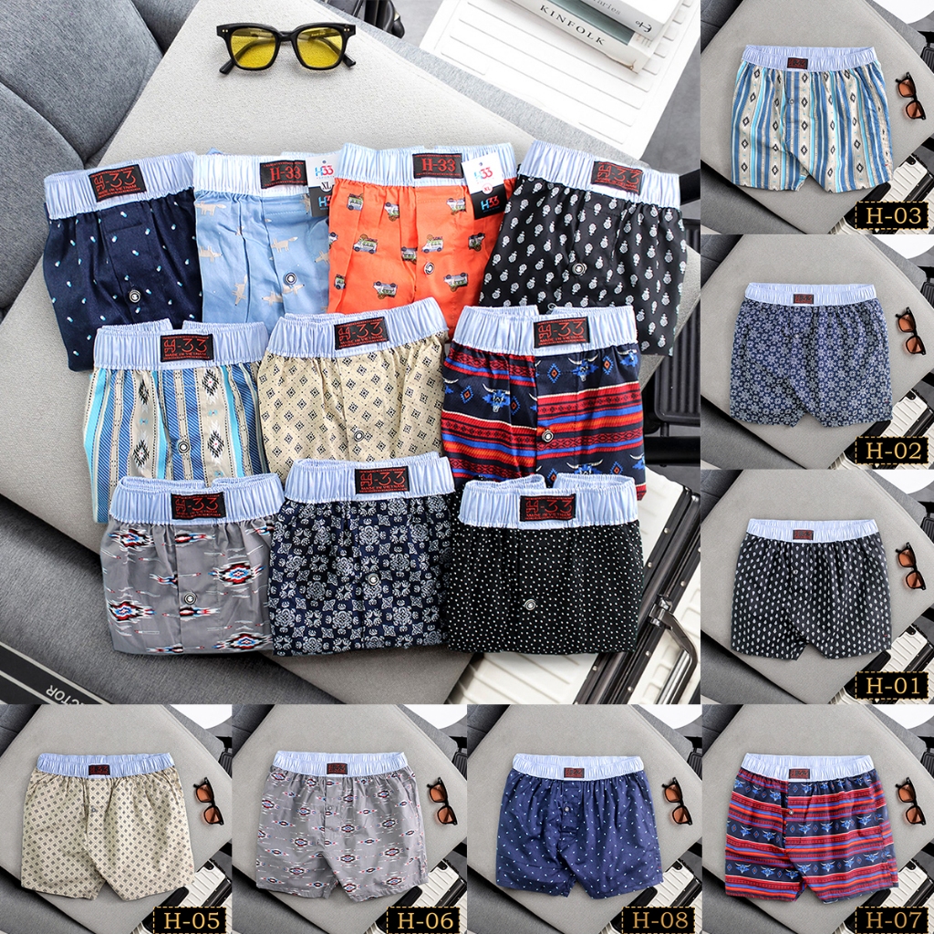 Quần Đùi H33 Nam Kate Cotton 100% – Mặc Ngủ, Mặc Nhà Đều Mát, Nhiều Size 45–95kg