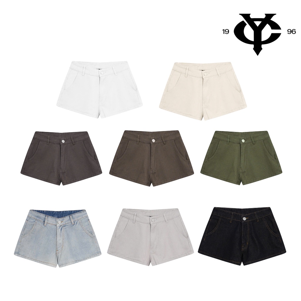YC1996 - Quần Short Nữ Ngắn Basic Đơn Giản 2 Màu Local Brand Unisex