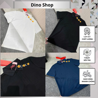 Áo Polo Gu Chì Phối Chữ Đơn Giản Lịch Lãm - Áo Polo Nam Cao Cấp