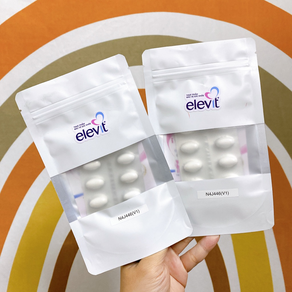 [Date 5/1/26] Vỉ 10 Viên Vitamin Bầu Tổng Hợp Elevit Cho Phụ Nữ Trước, Trong và Sau Thai Kỳ
