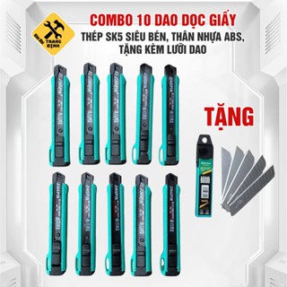 [Tặng 10 lưỡi dao SK5] Combo 10 dao dọc giấy A815 Gofuther làm bằng chất thép SK-5 siêu sắc bén