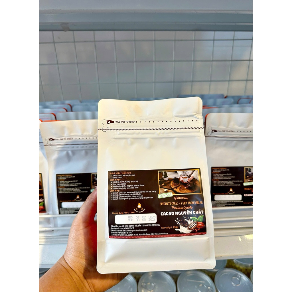 Bột cacao nguyên chất Tây Nguyên (KHÔNG TRỘN) - 500g - Đặc sản Tây Nguyên - Cacao Powder