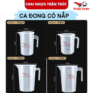 [CÓ NẮP] Ca đong có nắp dung tích 1000ml, ca đong 2 lít, 3.5 lít, 5 lít có chia vạch hàng chất lượng chịu nhiệt độ cao