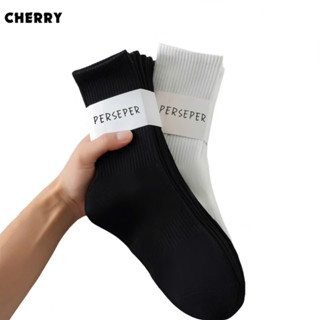 Tất cổ cao nữ nam phong cách Hàn Quốc, vớ nam nữ chất liệu vải co giãn bốn chiều - Cherry Shop