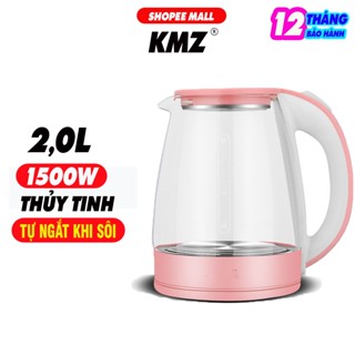 [BẢO HÀNH 1 NĂM] Ấm đun siêu tốc, Bình đun nước thủy tinh siêu tốc 2.0L KMZ A16 BẢO HÀNH 12 THÁNG