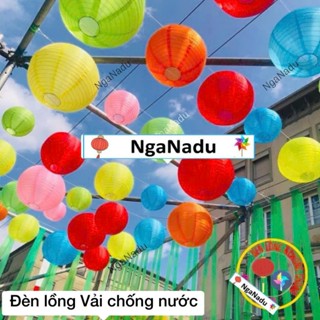 [SÉT SỈ 10 CÁI] đèn lồng Vải Lụa chống nước trang trí Tết Trung Thu,Nhà hàng quán cà phê,khu du lịch,trường học,Đền Chùa