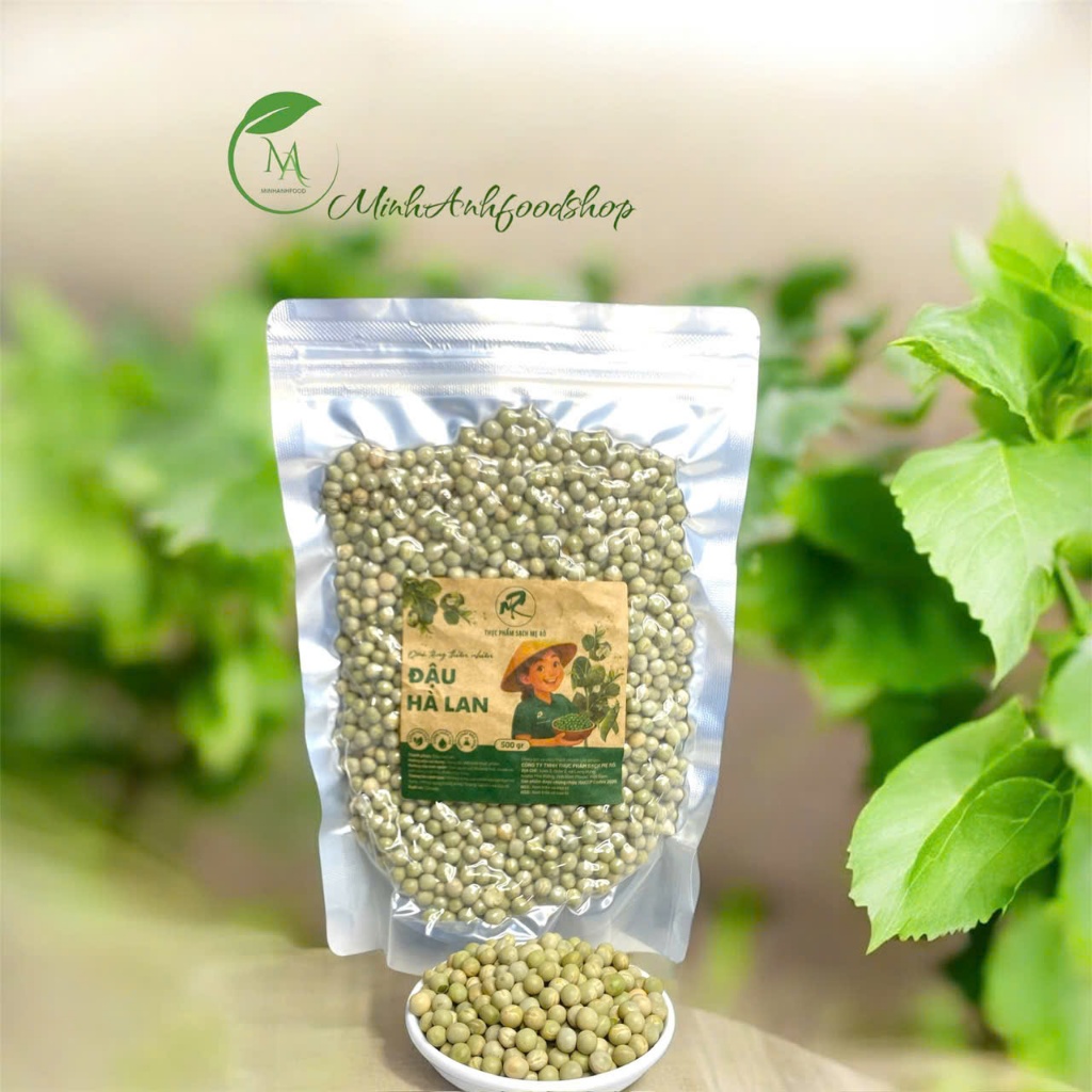 MinhAnh Food Nuts -  Đậu Hà Lan Sống 500g Dinh Dưỡng Giòn Béo Bùi, Tiện Lợi