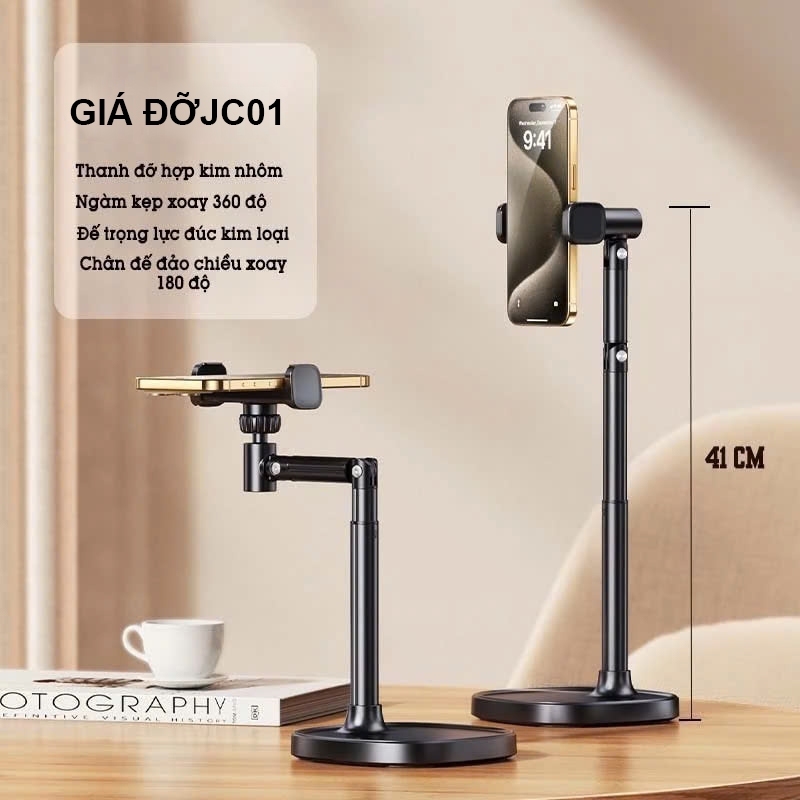 Giá đỡ điện thoại JC001 giá đỡ cây treo trên sàn để xem phim quay hình video chụp ảnh livestream | BigBuy360 - bigbuy360.vn
