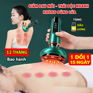 Máy cạo gió giác hơi Dahano, máy giác hơi cầm tay không dây sạc điện thông minh 12 cấp độ hút chân không không dùng lửa