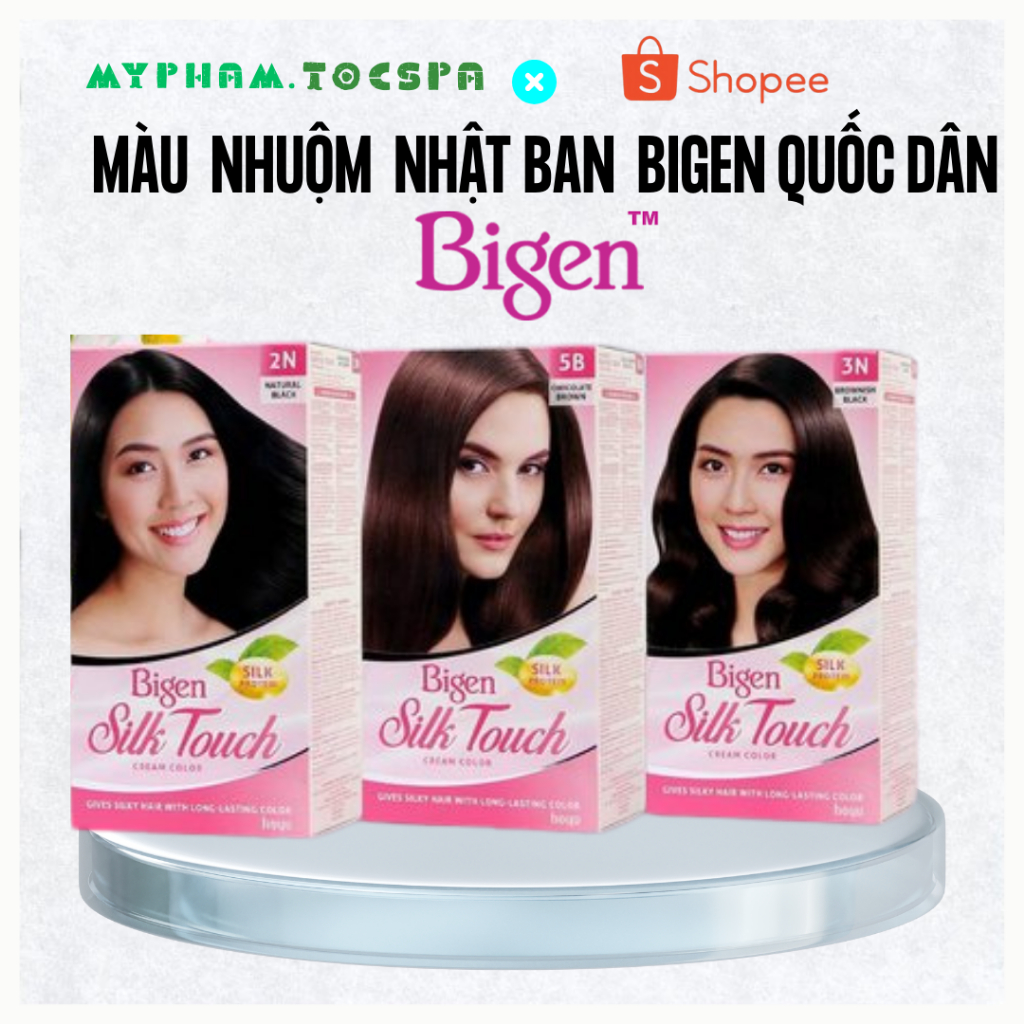Kem Nhuộm Tóc Phủ Bạc Bigen Silk Touch Myphamtocspa