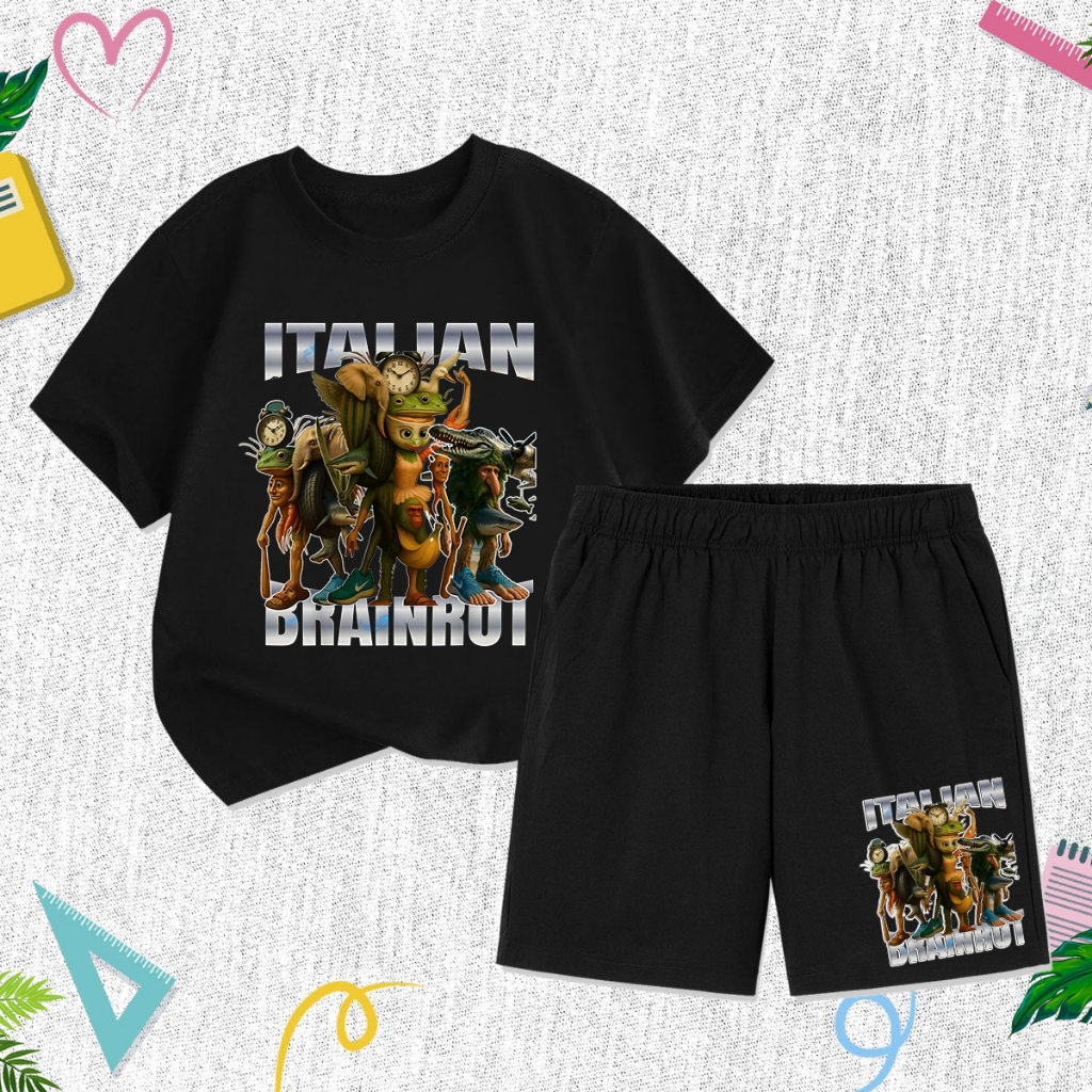 Bộ Quần Áo Trẻ Em ITALIAN BRAINROT  COTTON Xịn 4 Chiều Từ 7kg đến 32kg 4 Màu ,Quần có túi Dori.Kids.