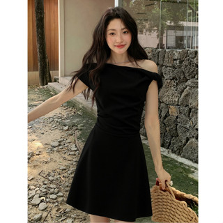 @beatrix_Váy/Đầm trễ vai Heart dáng ngắn chất thun mềm cao cấp phong cách tiểu thư Hàn Quốc