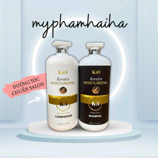  Cặp Dầu Gội Xả KiO K5 Keratin Siêu Mềm Mượt Thơm Lâu Dưỡng Sâu 2000ml×2 