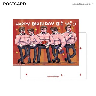 [giấy mỹ thuật] POSTCARD Thiệp viết tay | happy birthday bé yêu | giấy mỹ thuật dày | Paperland
