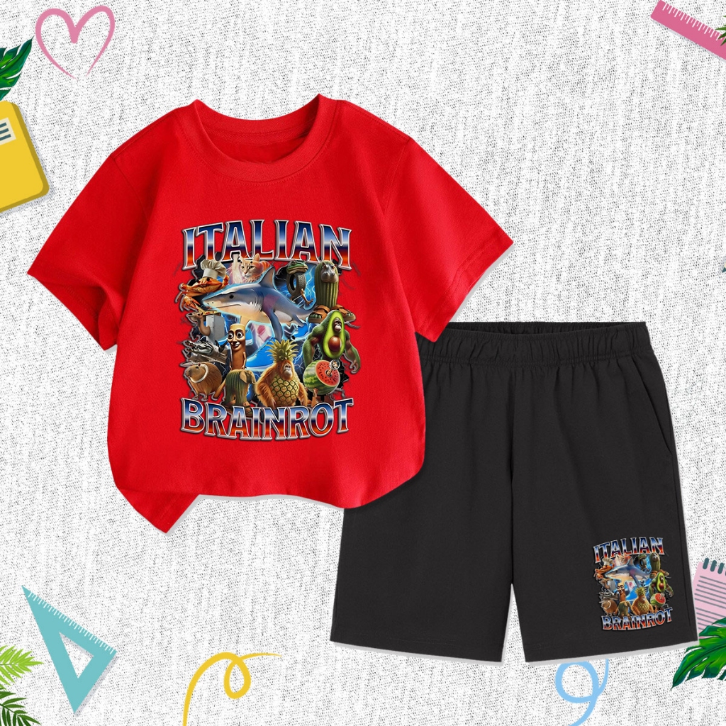 Bộ Quần Áo Trẻ Em ITALIAN BRAINROT COTTON Xịn 4 Chiều Từ 7kg đến 32kg 4 Màu ,Quần có túi Dori.Kids.S