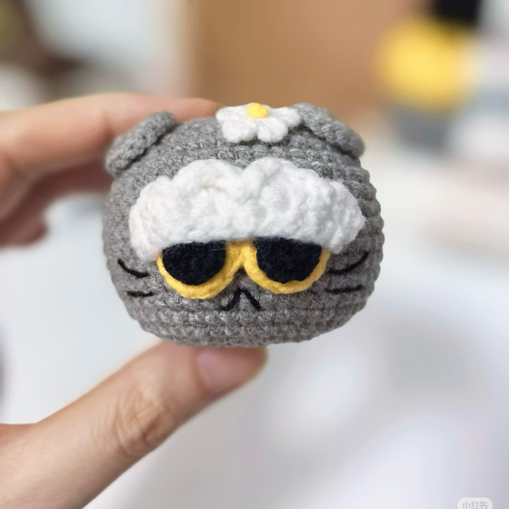 móc khoá len zoa cat mèo cưng của g-dragon bigbang kwon ji yong | sản phẩm thủ công |