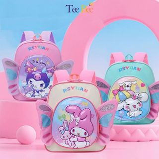  Balo mẫu giáo đi học cho bé gái in hình Kuromi Melody đáng yêu Cặp sách cho bé mầm non thời trang 2025 
